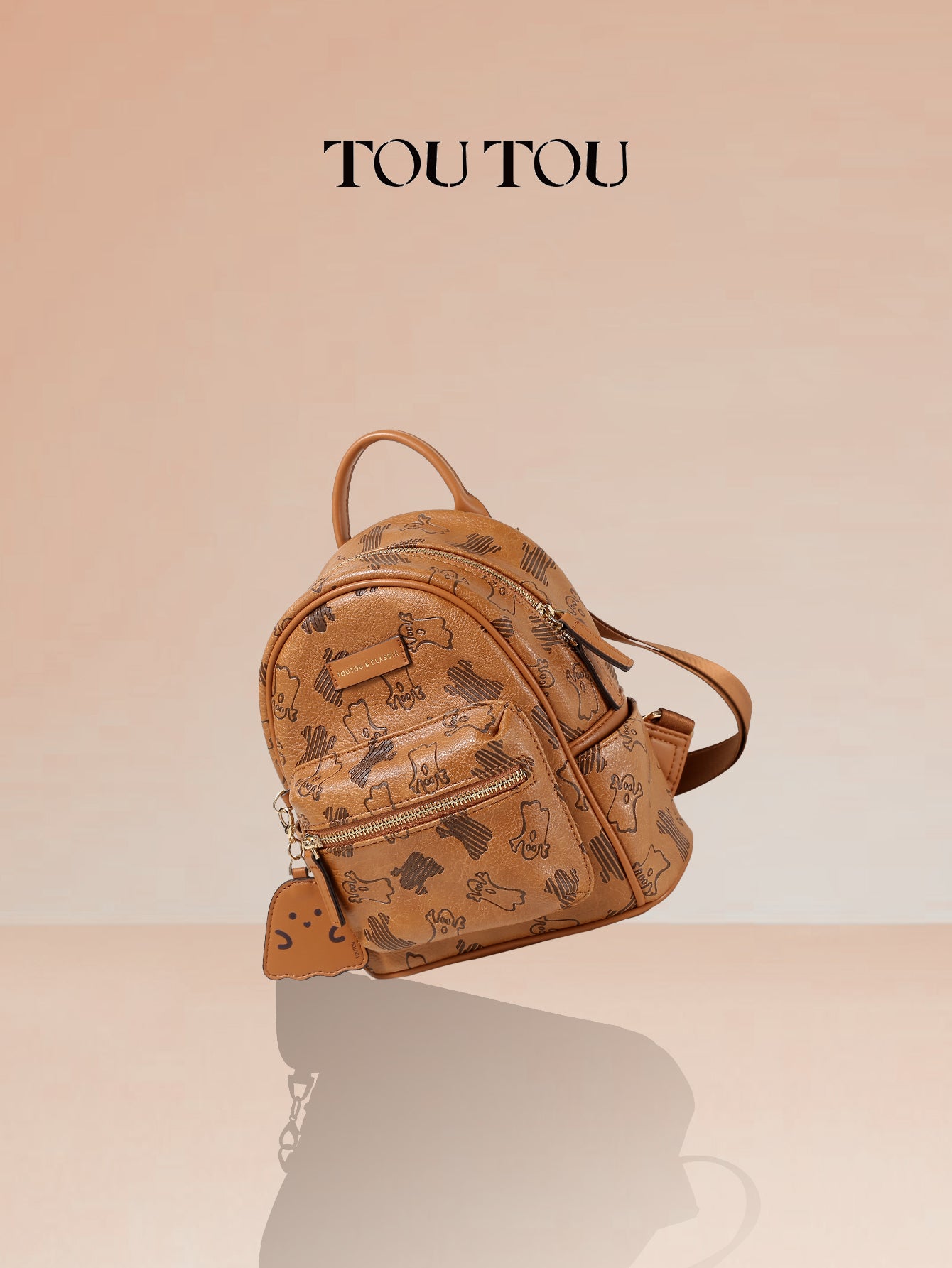TOUTOU Cartoon - Print Mini Backpack: Cute & Compact Daily Bag