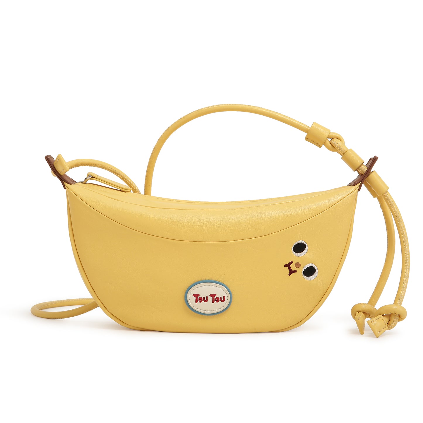 TOUTOU Banana - Shaped Crossbody Bag: Cute Yellow Design with Adjustable Strap