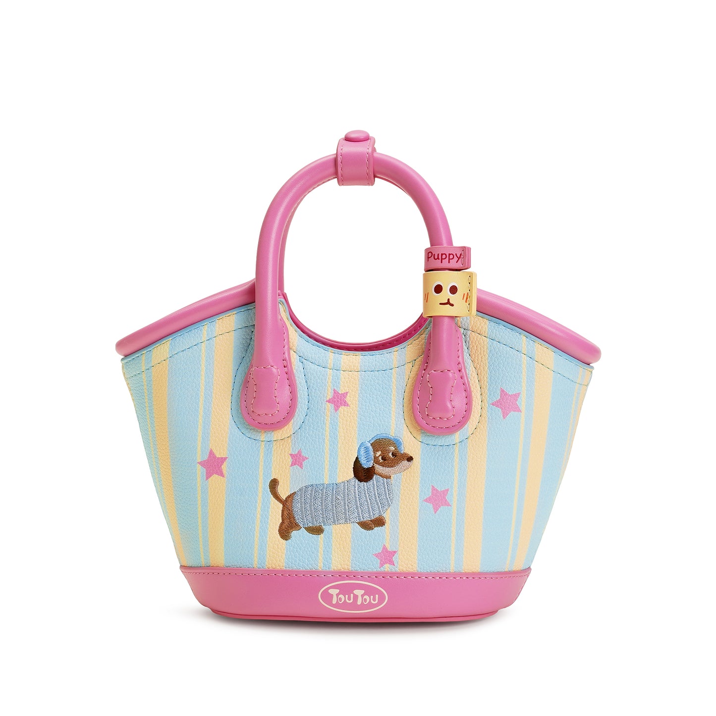 TOUTOU Cartoon Puppy Printed Handbag: Playful Design & Multi - Carry