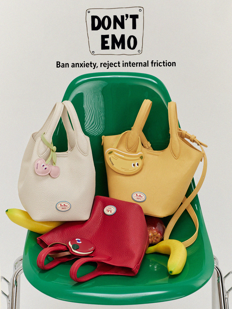 TOUTOU Cute Fruit - Themed Handbag: Playful Design with Adjustable Shoulder Strap