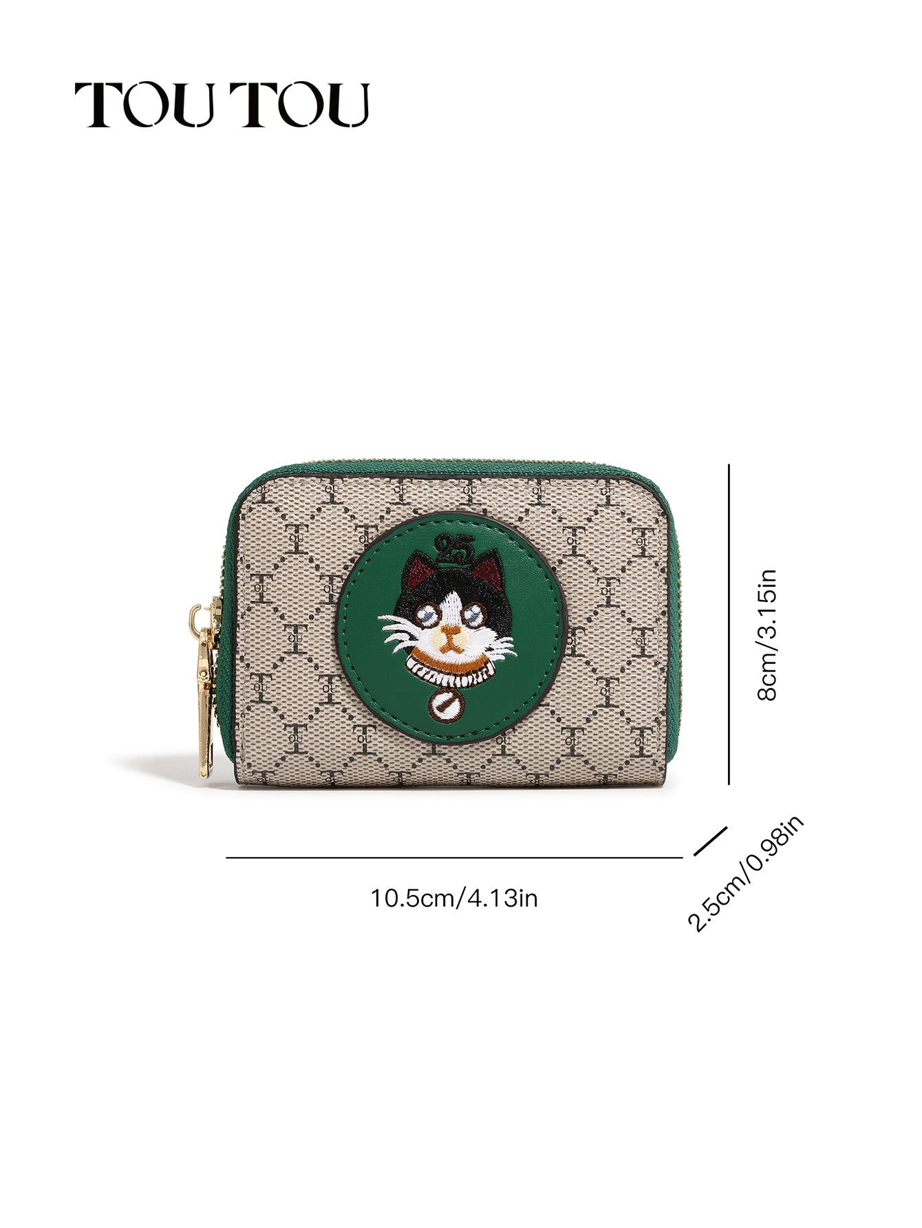 TOUTOU Cat - Embroidered wallet: Compact & Stylish