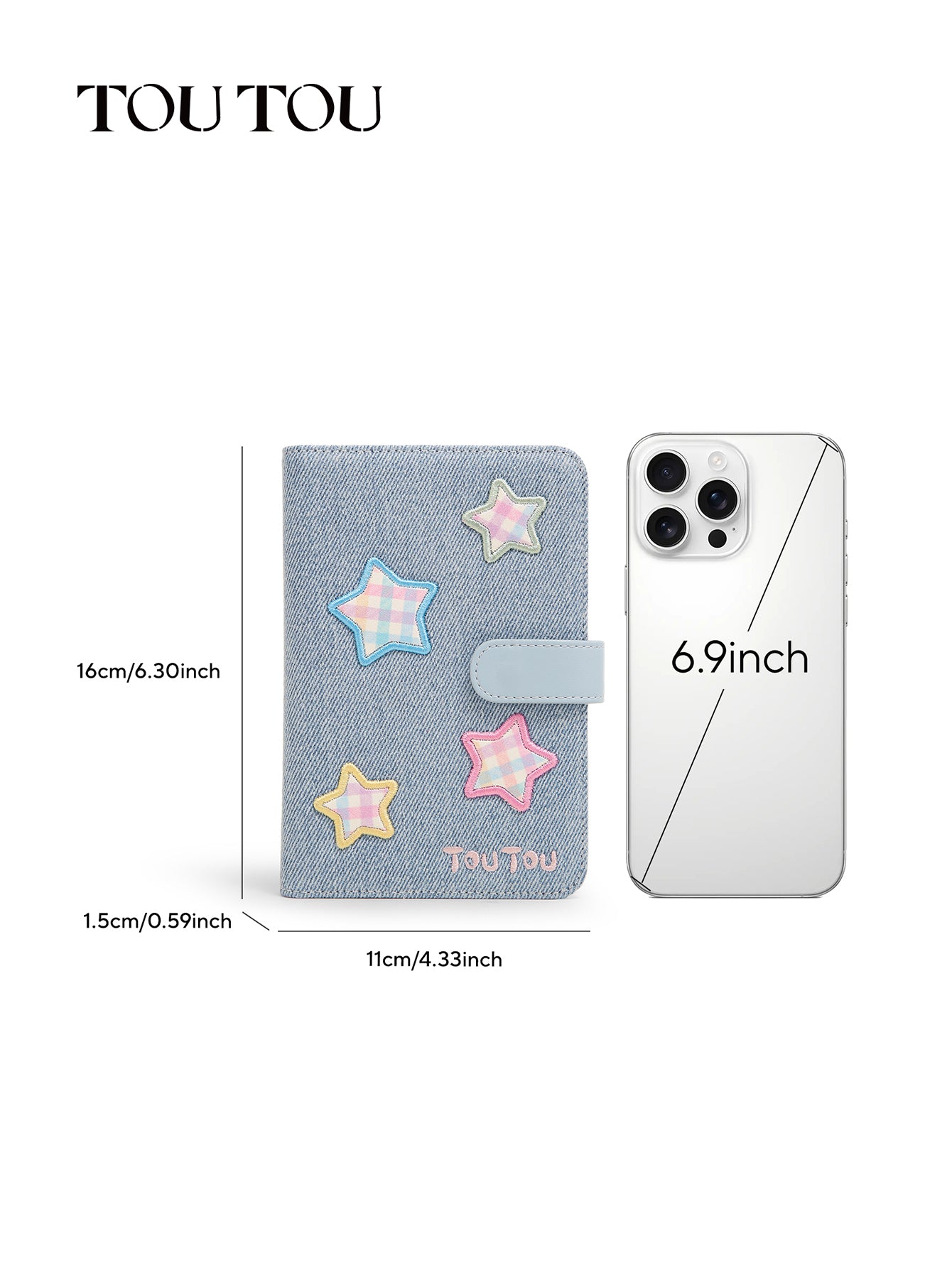 TOUTOU Star - Patched Passport Wallet: Cute & Functional Travel Companion