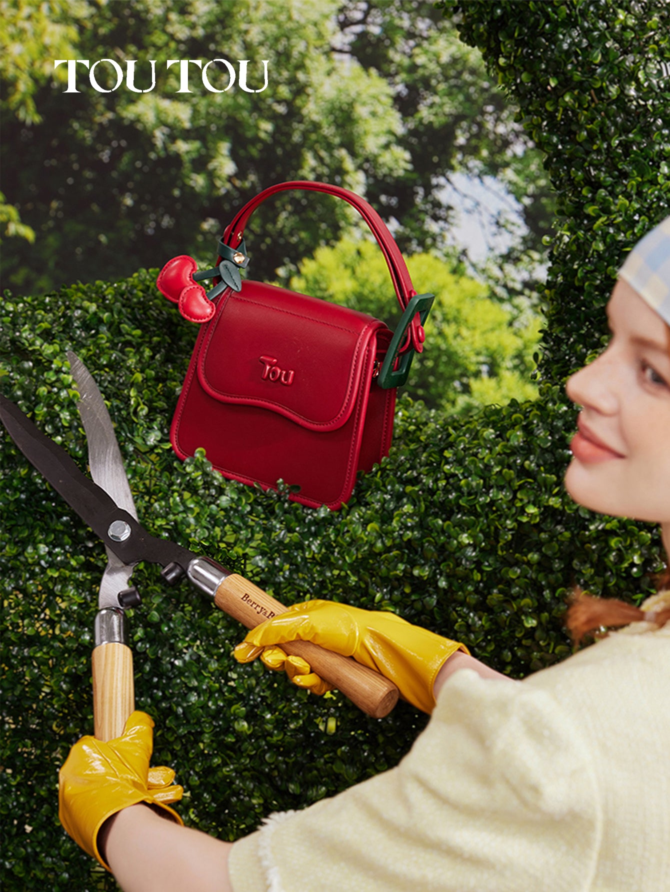 TOUTOU Red Cherry - Accent Shoulder Bag: Sweet & Stylish Design