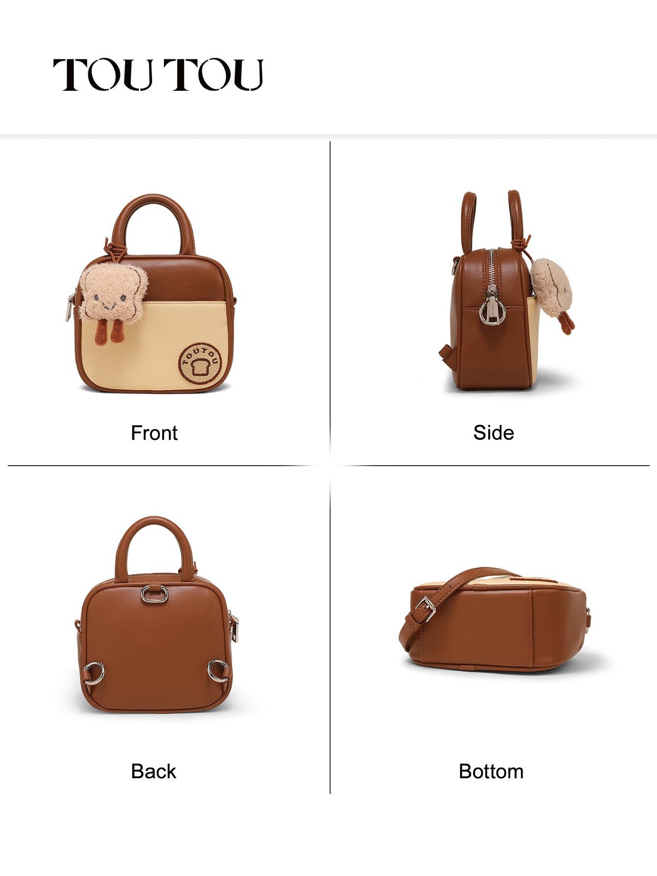 TOUTOU Toast - Themed Mini HandBag: A Slice of Cuteness for Your Daily Look