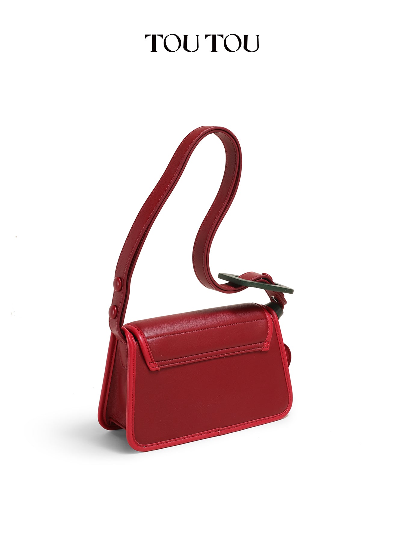 TOUTOU Red Cherry Decor Shoulder Bag: Chic & Playful Design