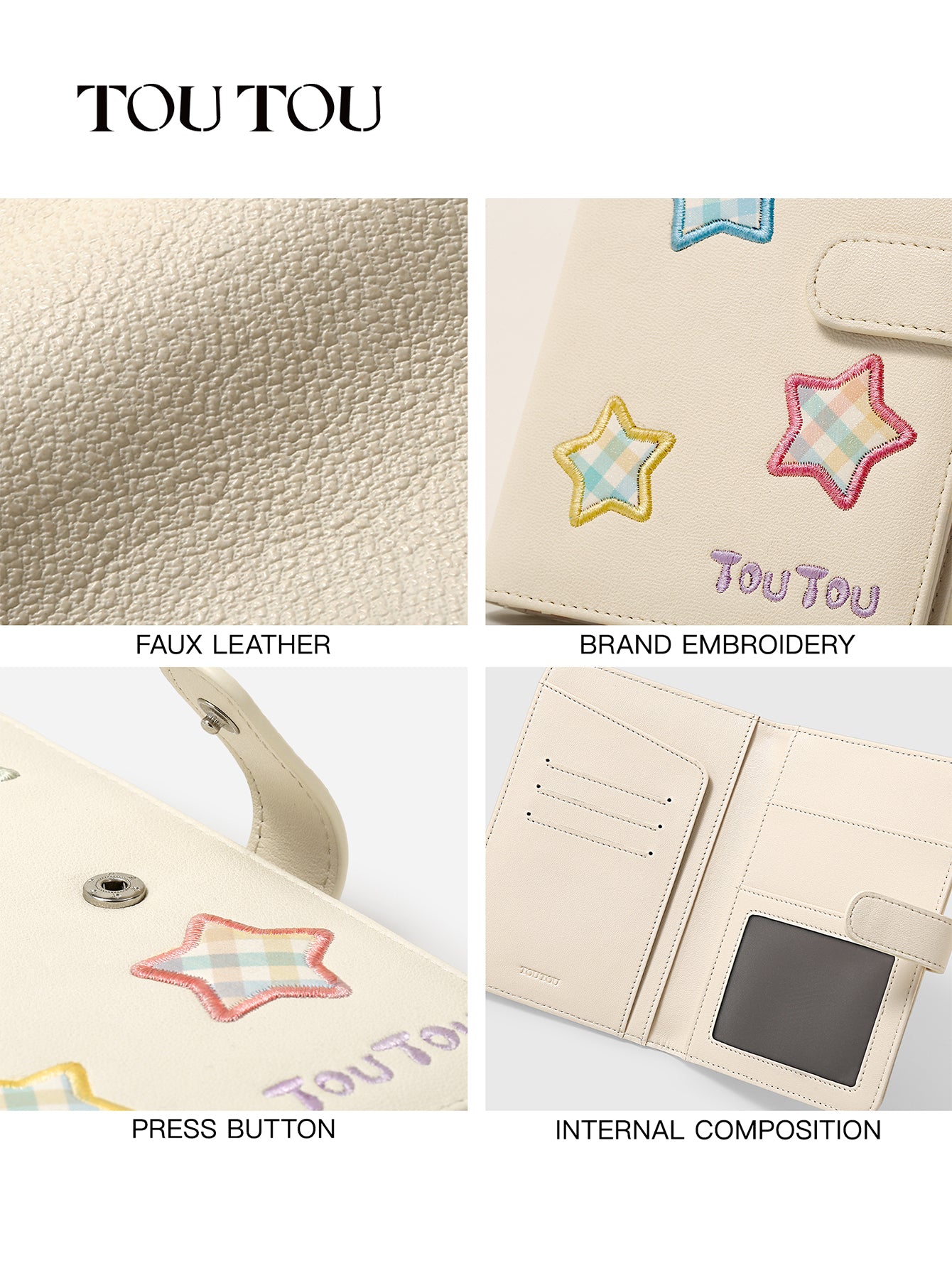 TOUTOU Star - Patched Passport Wallet: Cute & Functional Travel Companion