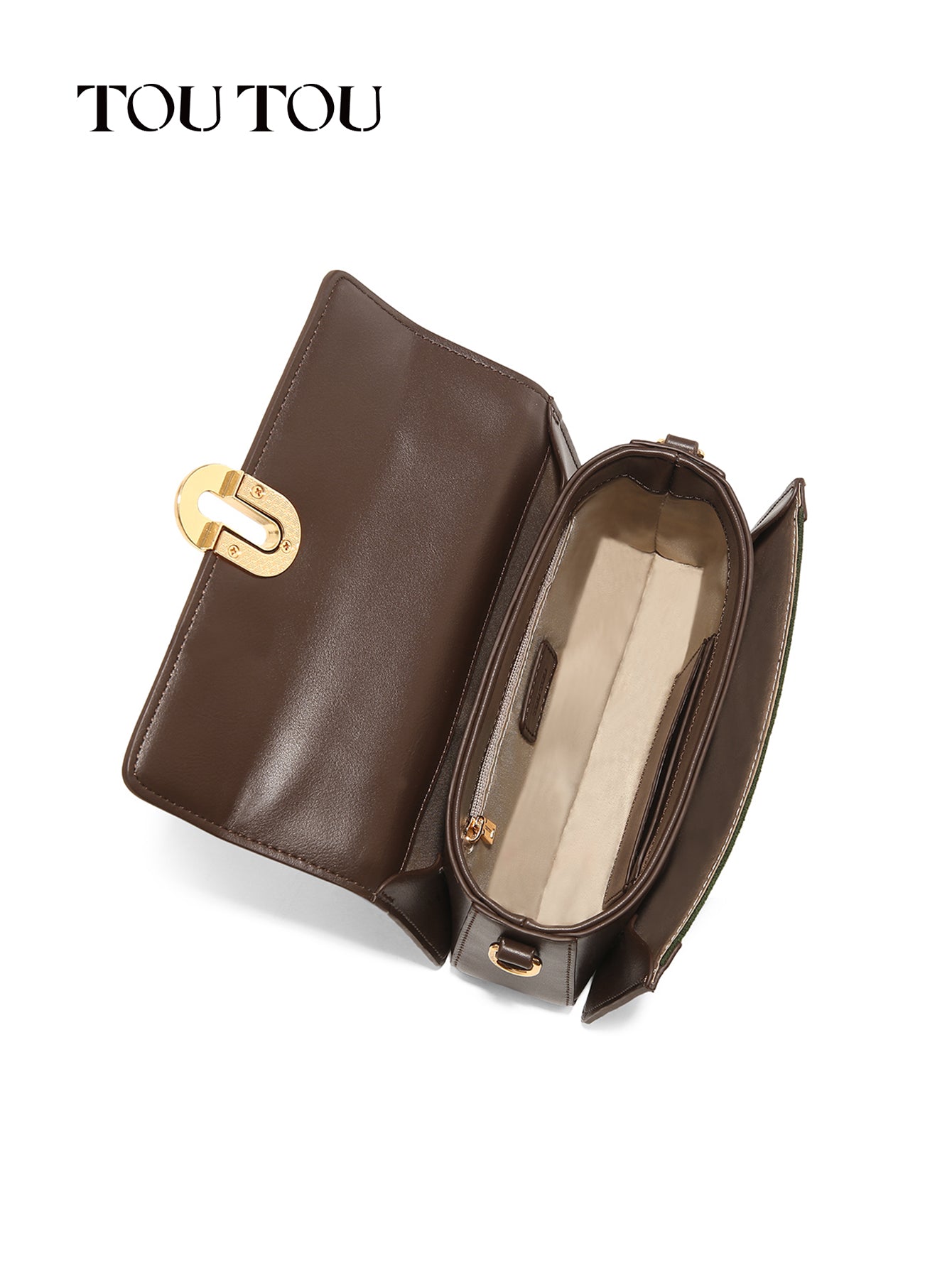 TOUTOU Suede - Paneled Top - Handbag: Retro - Chic Elegance