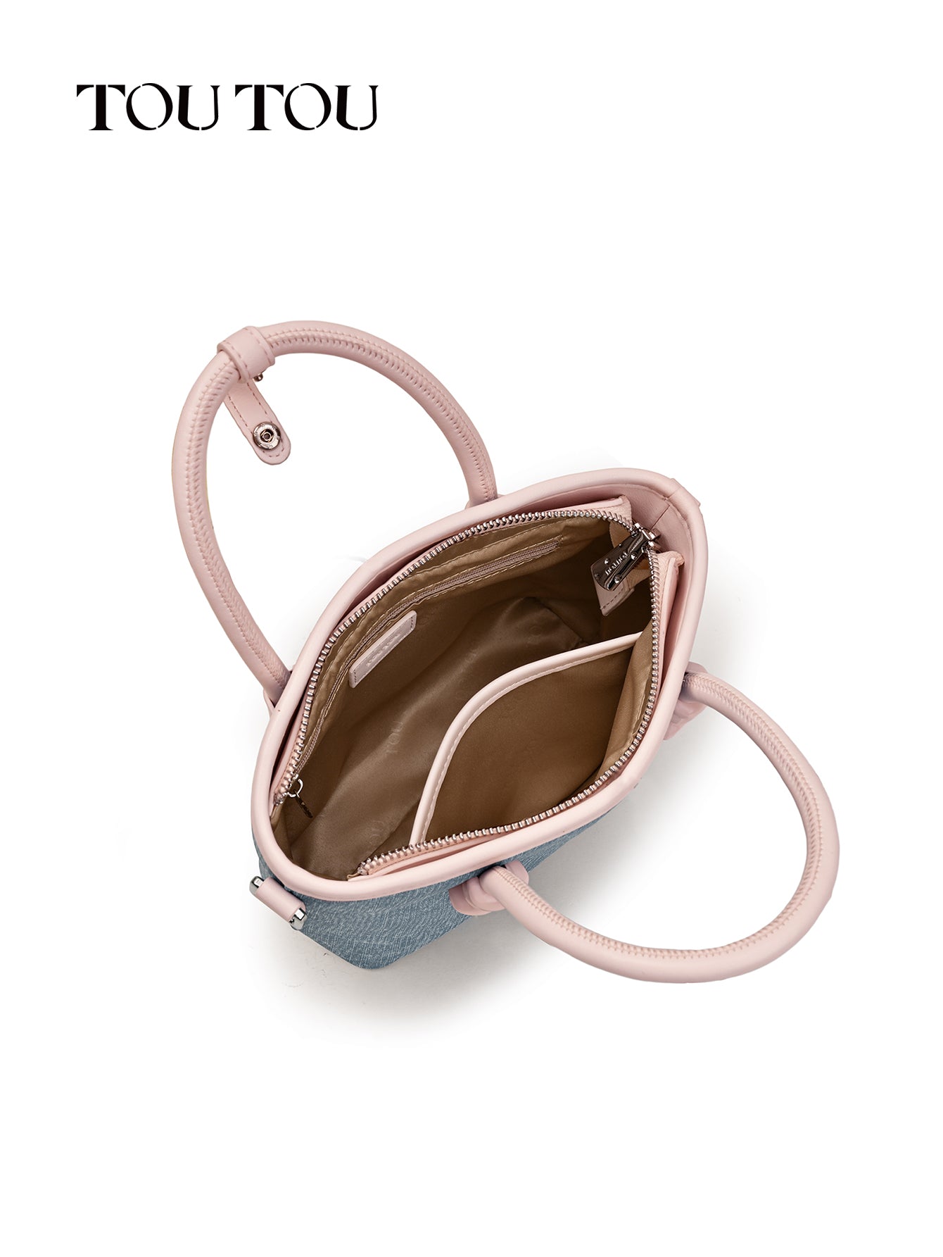 TOUTOU Denim & Pink Tote Bag: Your Sweet, Stylish Sidekick