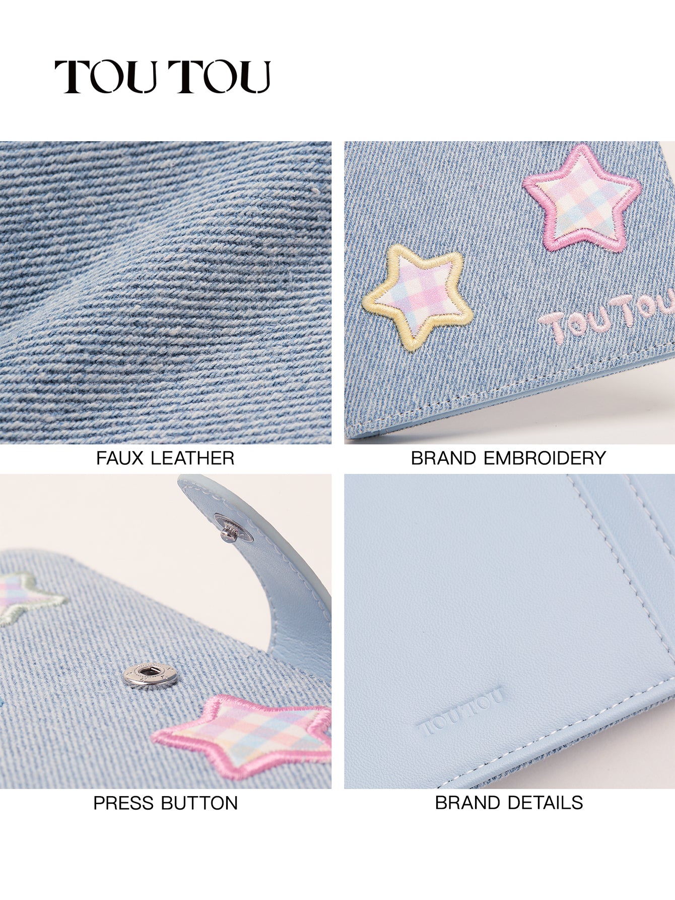 TOUTOU Star - Patched Passport Wallet: Cute & Functional Travel Companion