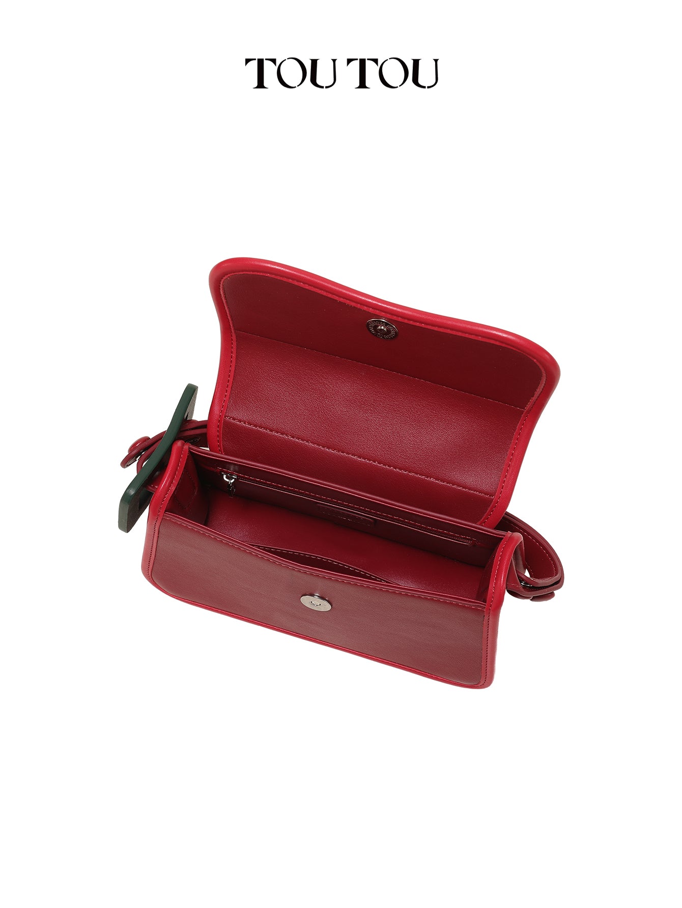 TOUTOU Red Cherry Decor Shoulder Bag: Chic & Playful Design