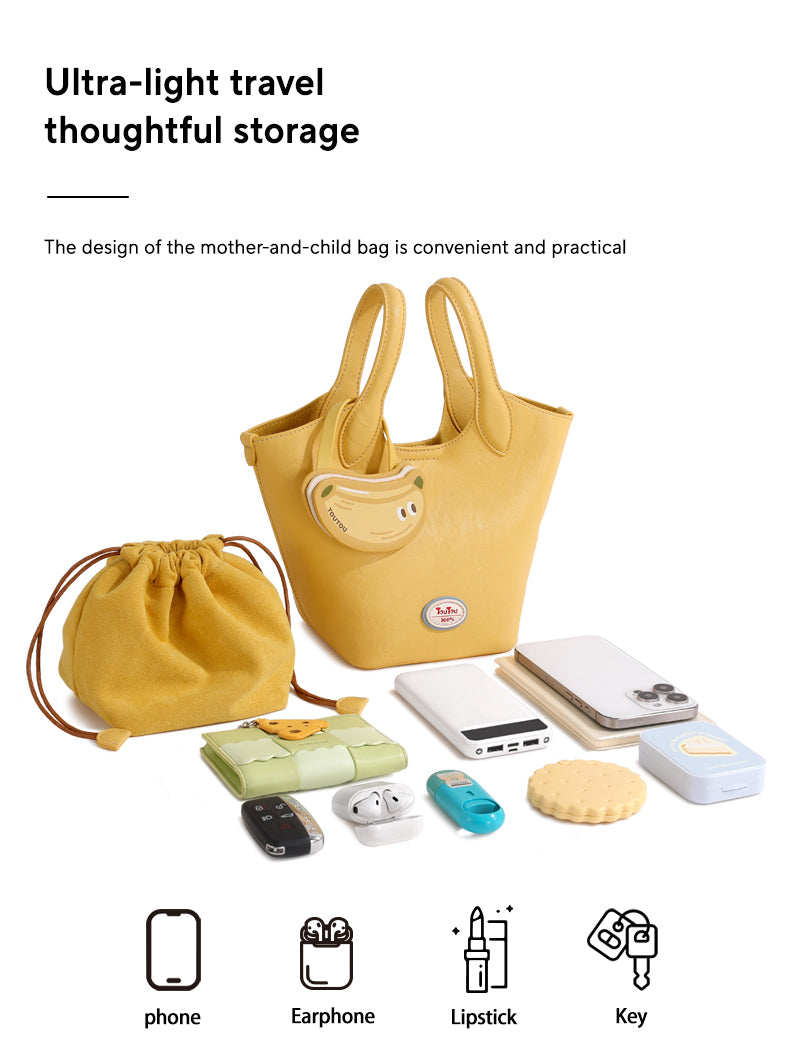 TOUTOU Cute Fruit - Themed Handbag: Playful Design with Adjustable Shoulder Strap