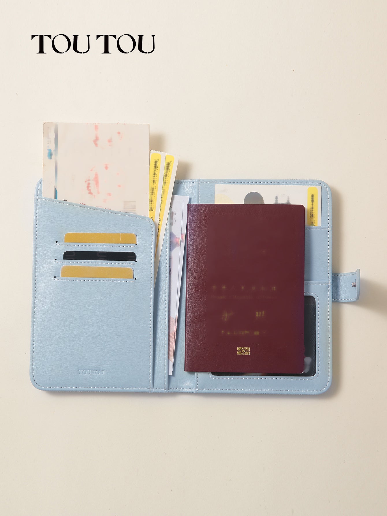 TOUTOU Star - Patched Passport Wallet: Cute & Functional Travel Companion