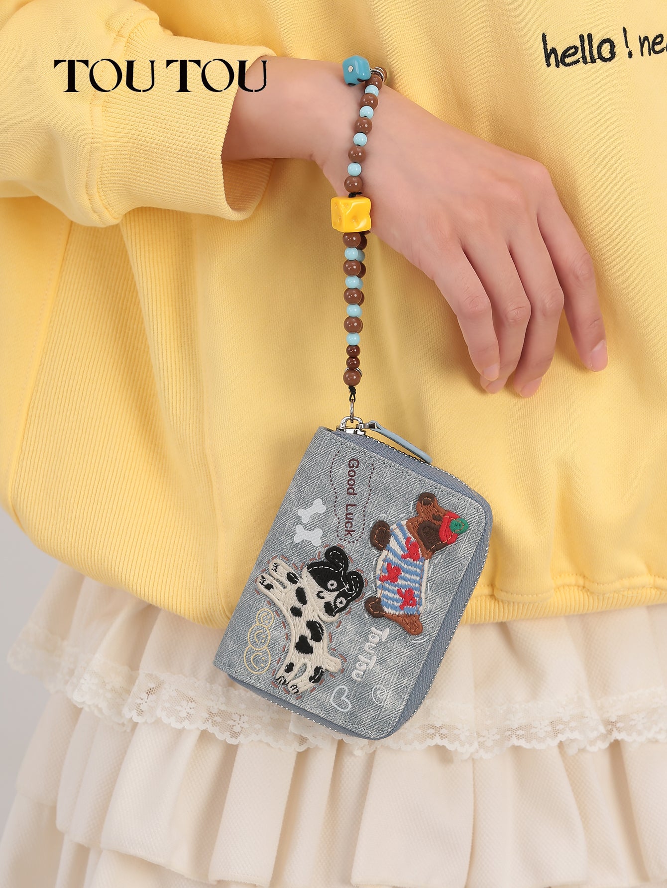 TOUTOU Denim Dog - Themed Wallet: A Fun & Functional Accessory