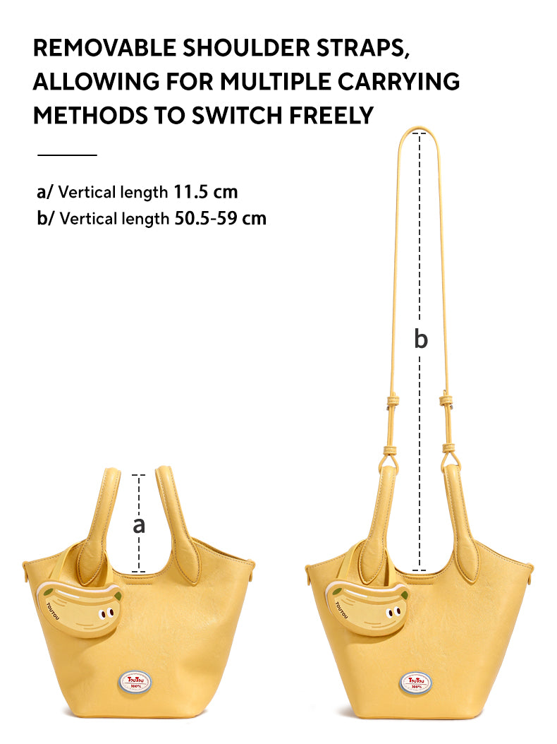 TOUTOU Cute Fruit - Themed Handbag: Playful Design with Adjustable Shoulder Strap