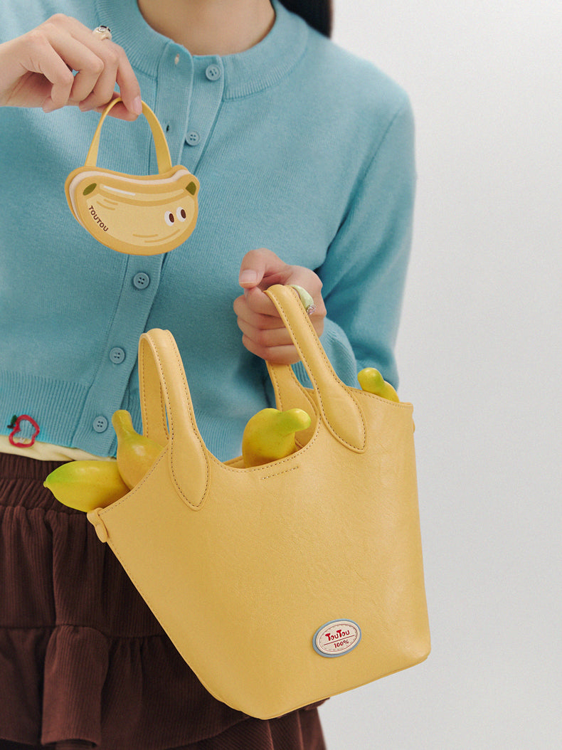 TOUTOU Cute Fruit - Themed Handbag: Playful Design with Adjustable Shoulder Strap