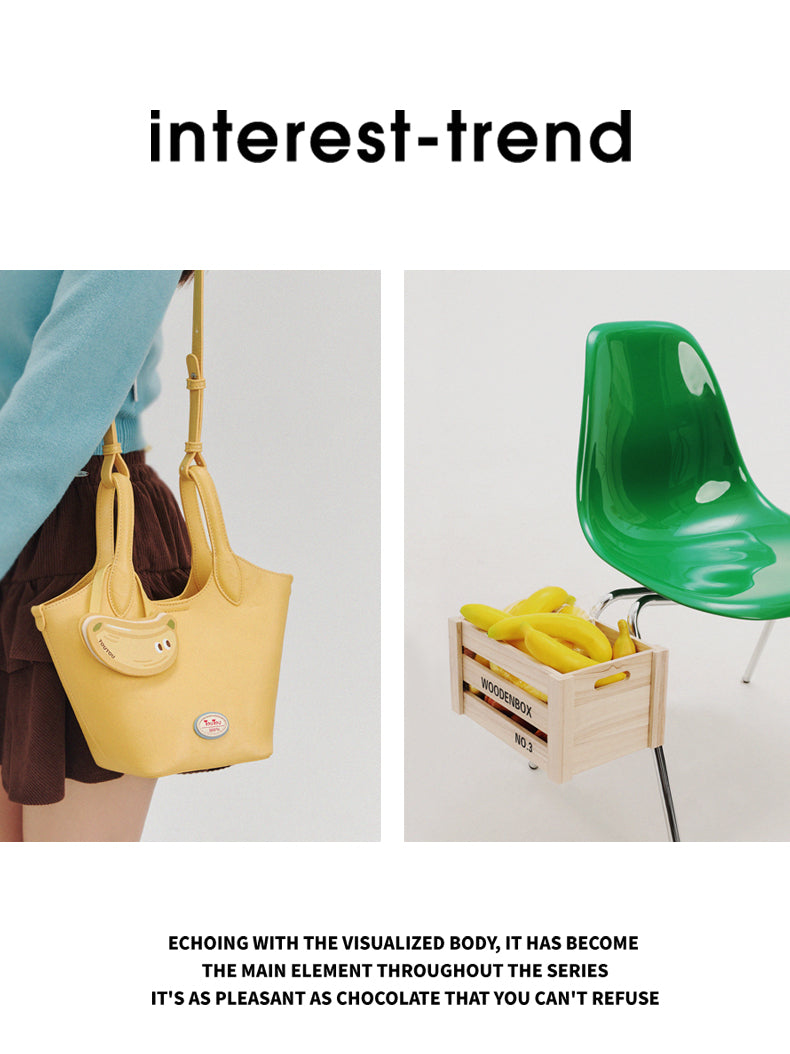 TOUTOU Cute Fruit - Themed Handbag: Playful Design with Adjustable Shoulder Strap
