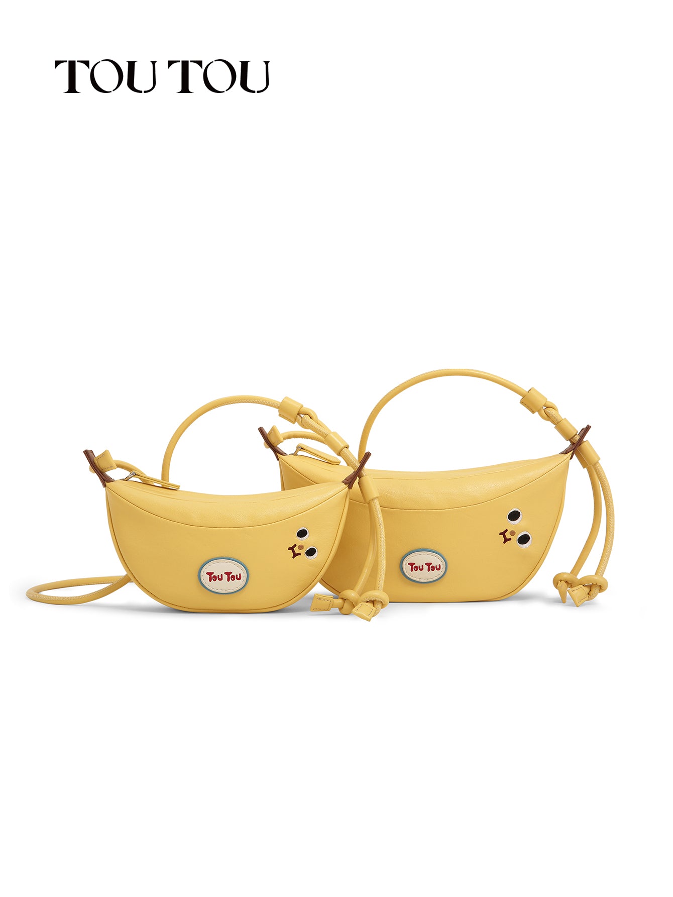 TOUTOU Banana - Shaped Crossbody Bag: Cute Yellow Design with Adjustable Strap
