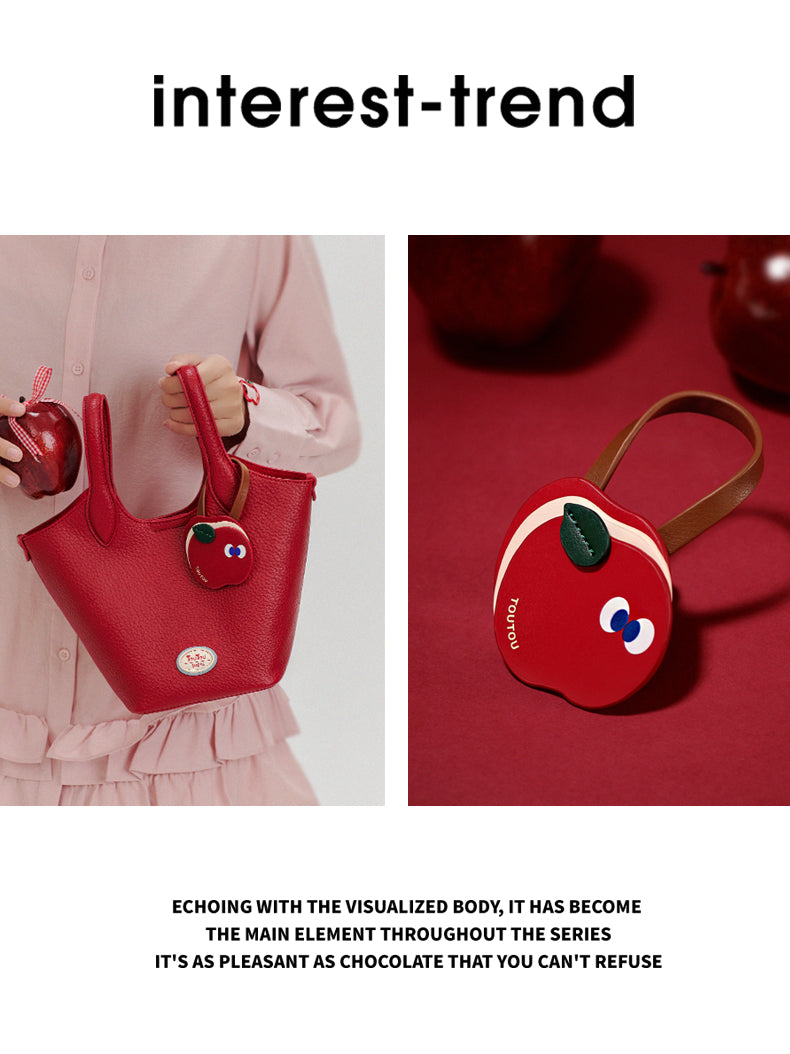 TOUTOU Cute Fruit - Themed Handbag: Playful Design with Adjustable Shoulder Strap