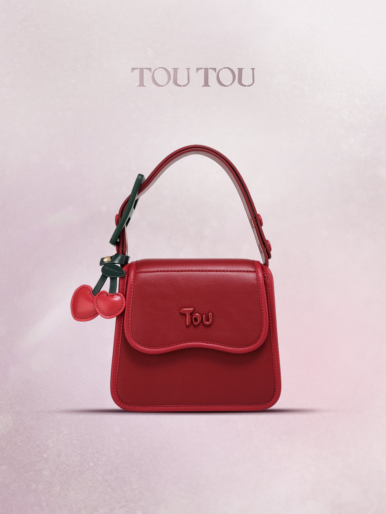 TOUTOU Red Cherry - Accent Shoulder Bag: Sweet & Stylish Design
