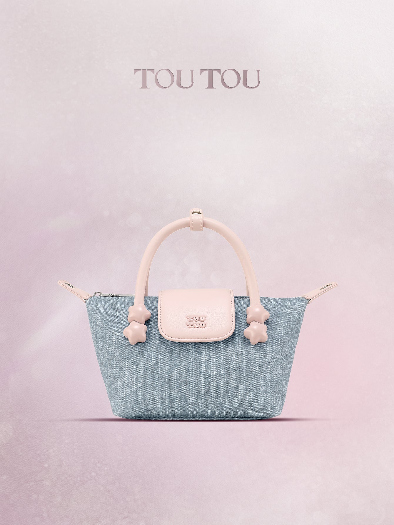 TOUTOU Denim Crossbody Bag: Sweet & Compact