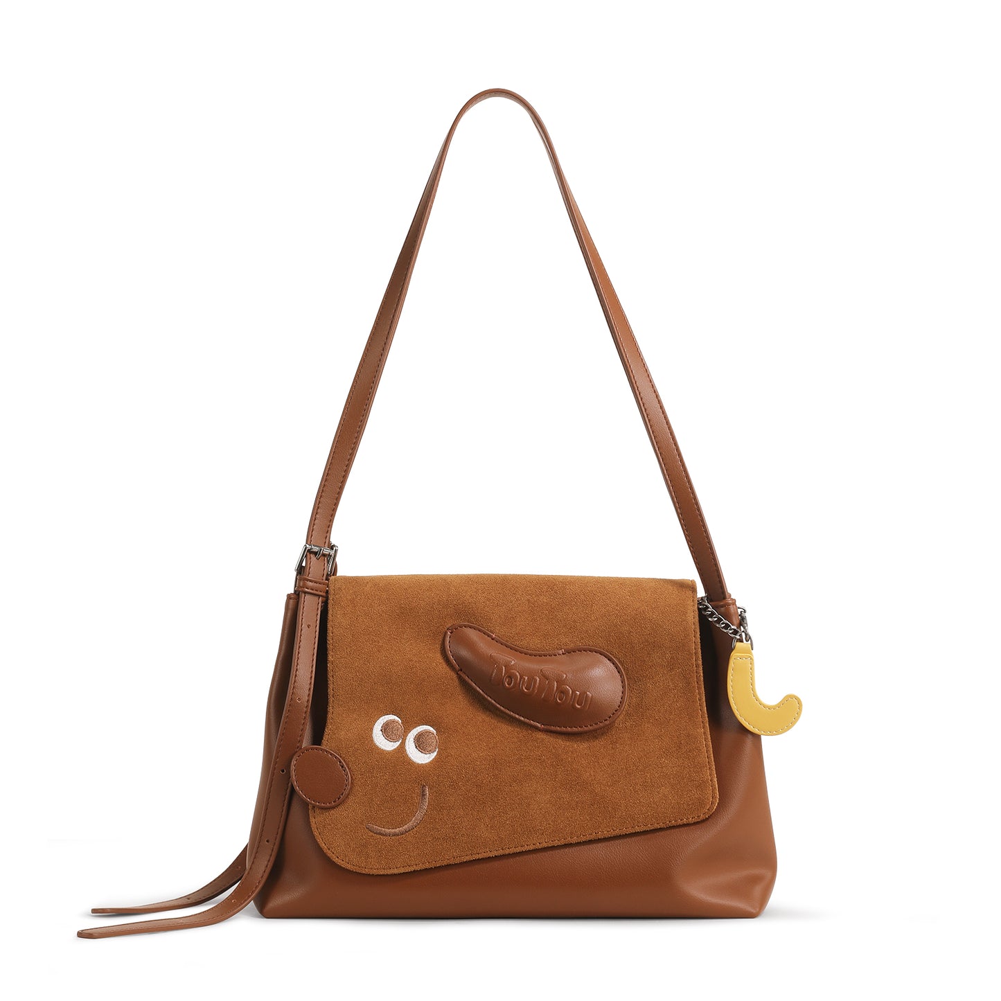 TOUTOU Cute Puppy Crossbody Bag for Women - Adjustable Strap, Microfiber Leather & Suede Shoulder Bag
