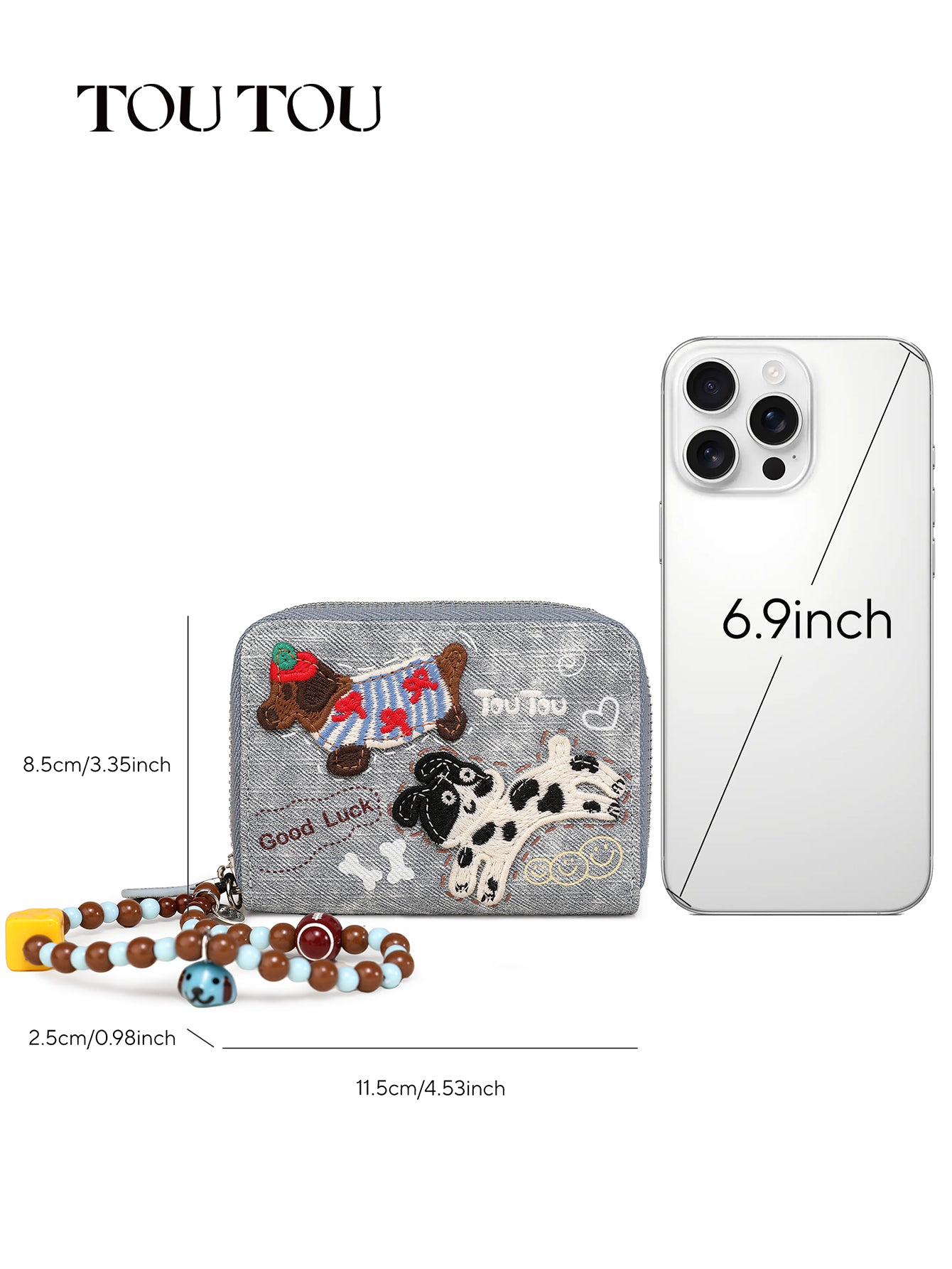 TOUTOU Denim Dog - Themed Wallet: A Fun &amp; Functional Accessory