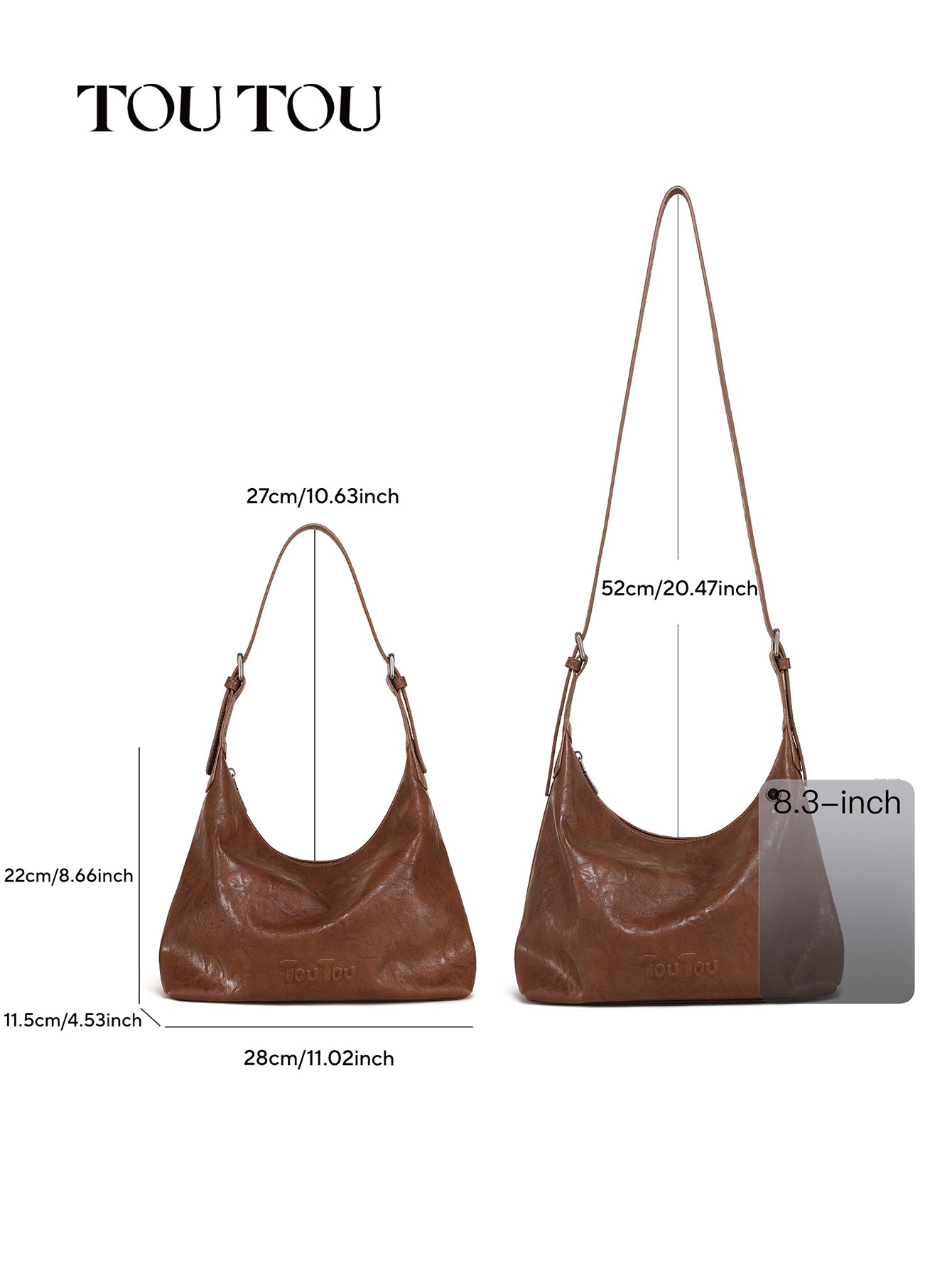 TOUTOU Retro Hobo Bag: Timeless Style for Everyday