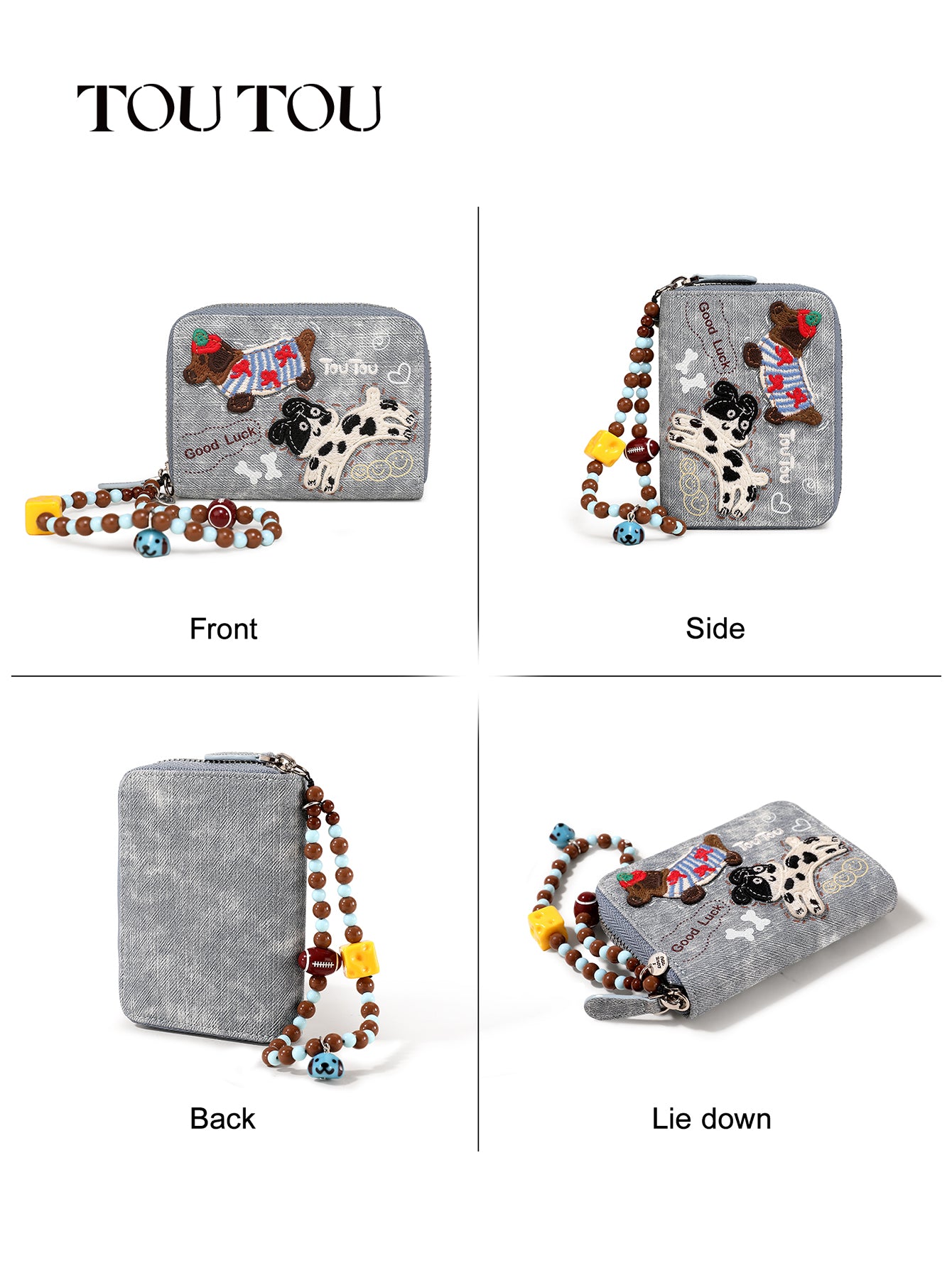 TOUTOU Denim Dog - Themed Wallet: A Fun &amp; Functional Accessory