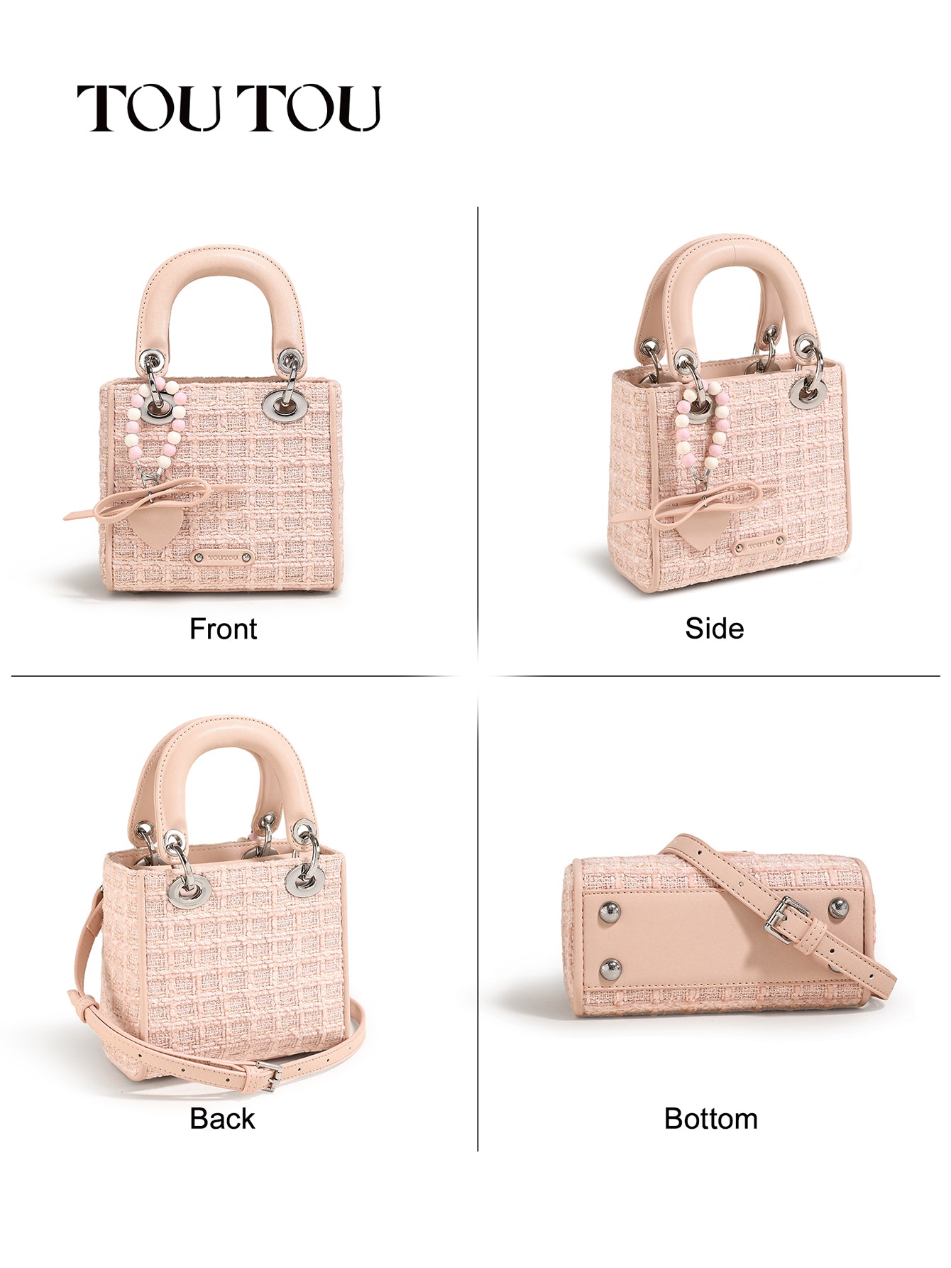 TOUTOU Tweed Mini Handbag: Sweet & Stylish