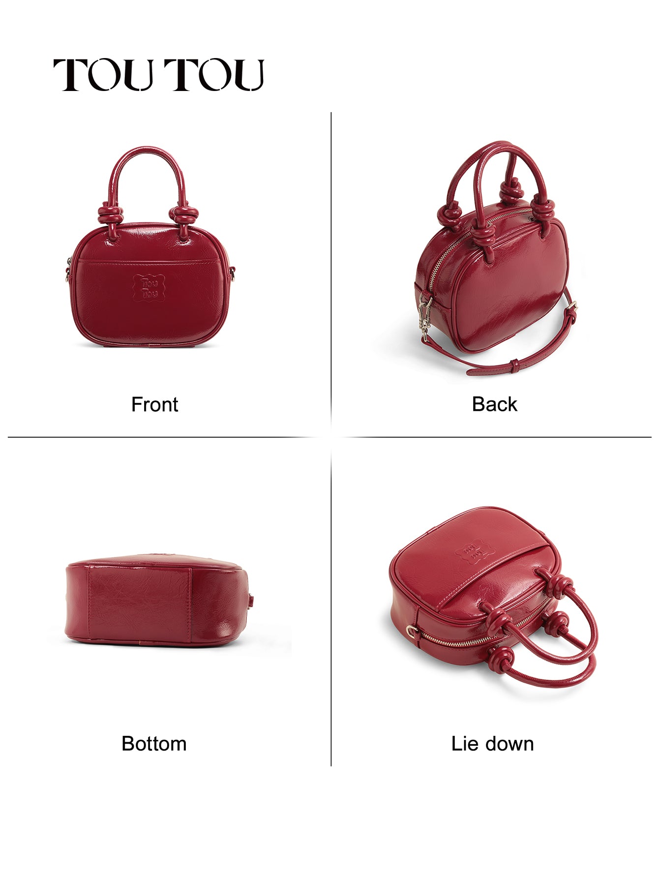 TOUTOU Patent Leather Mini Bag: Elegant & Compact for Daily Chic