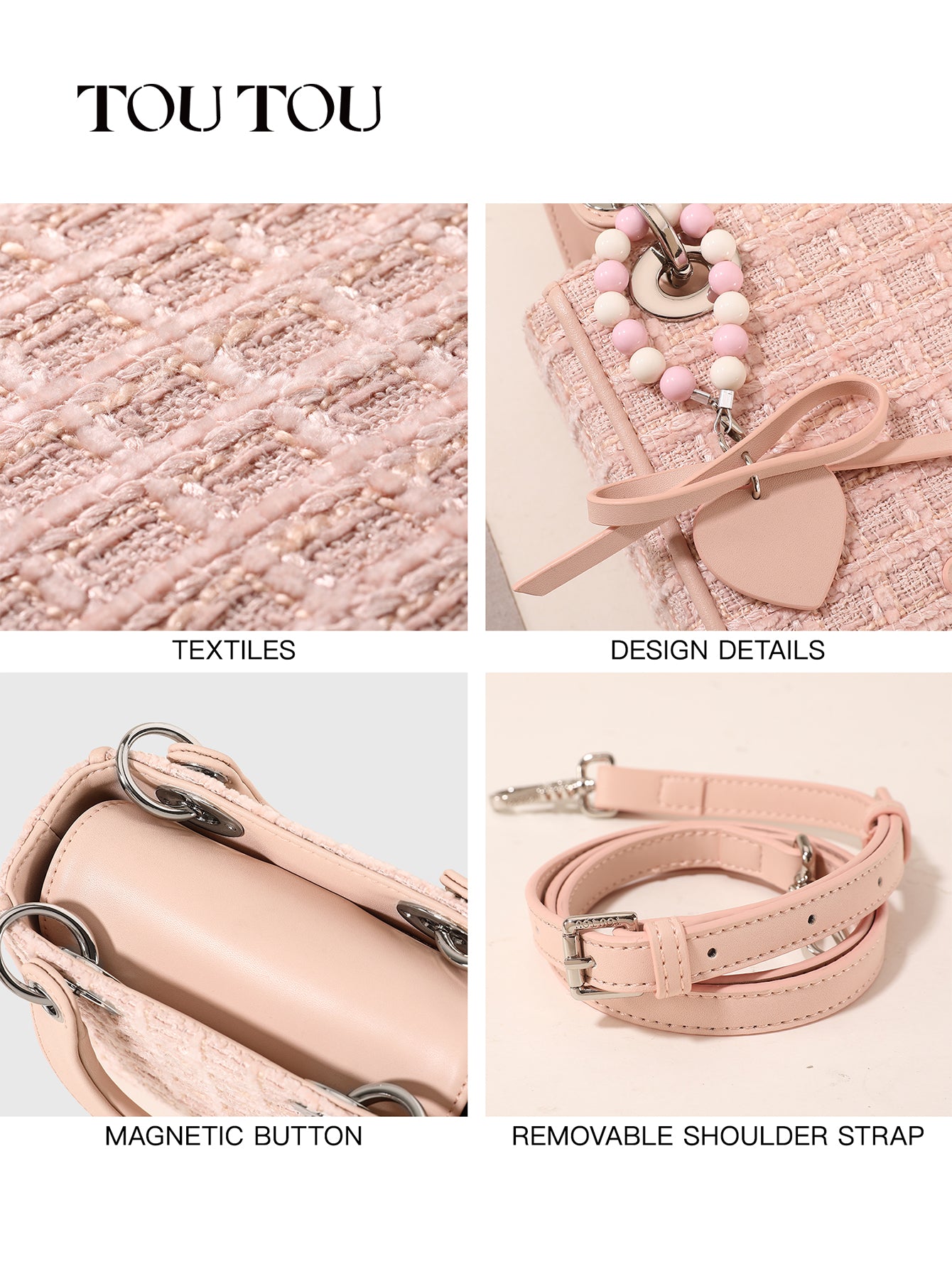 TOUTOU Tweed Mini Handbag: Sweet & Stylish
