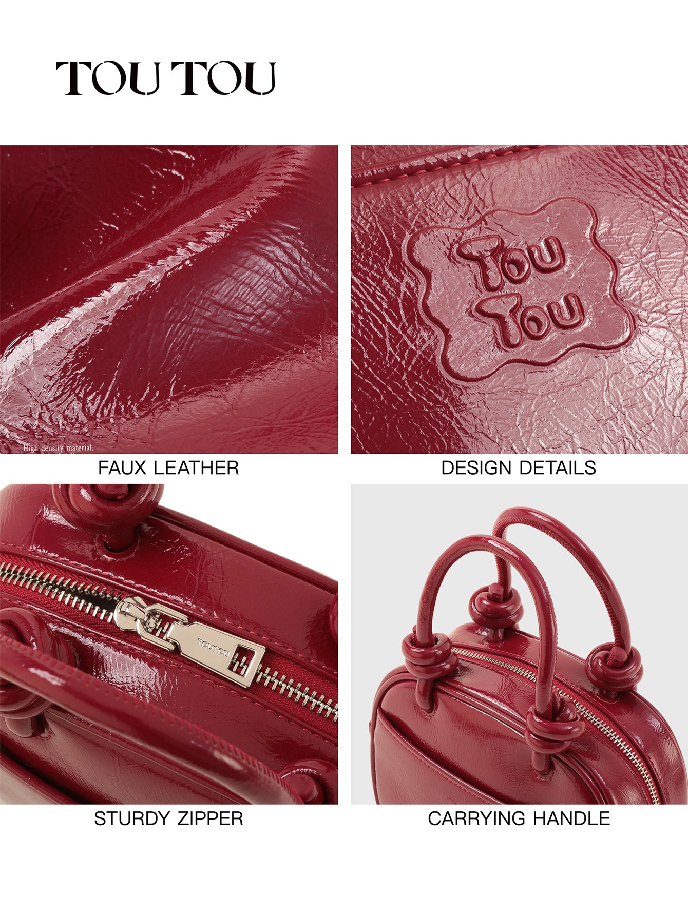 TOUTOU Patent Leather Mini Bag: Elegant & Compact for Daily Chic