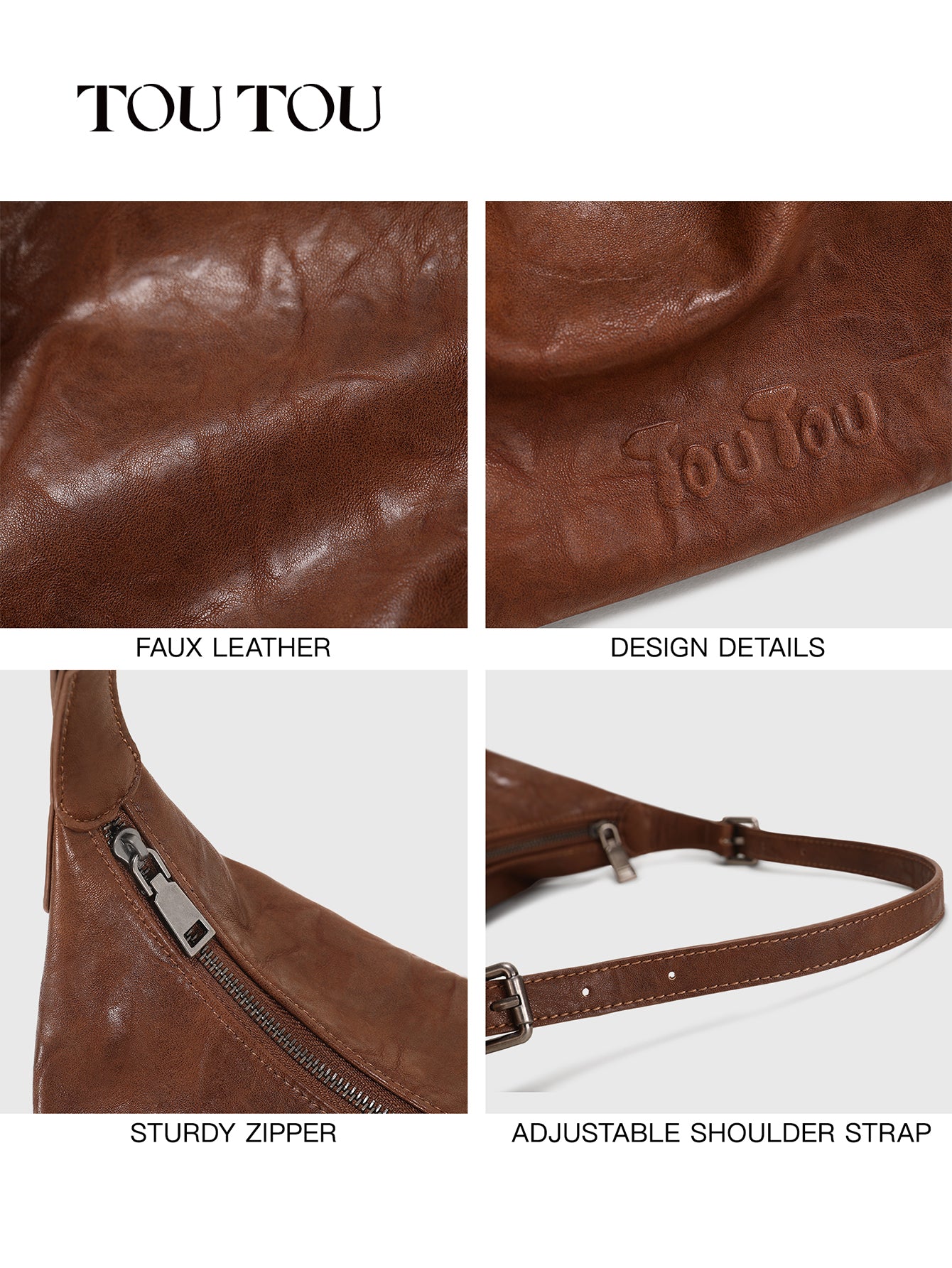 TOUTOU Retro Hobo Bag: Timeless Style for Everyday