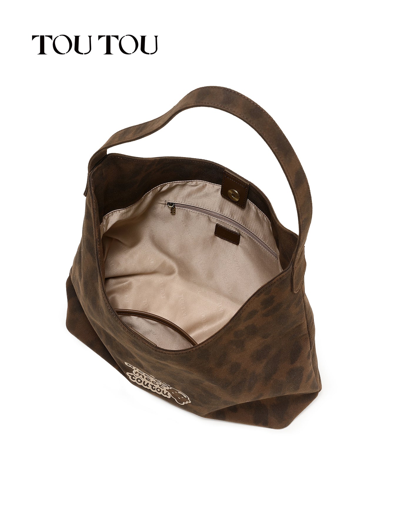 TOUTOU Leopard Print Hobo Bag: Casual Style with Fun Details