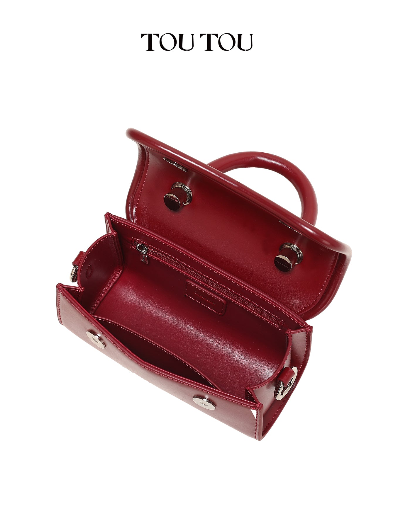 TOUTOU Christmas Tree Decor Faux Leather Handbag - Mini Top Handle & Crossbody Bag for Women