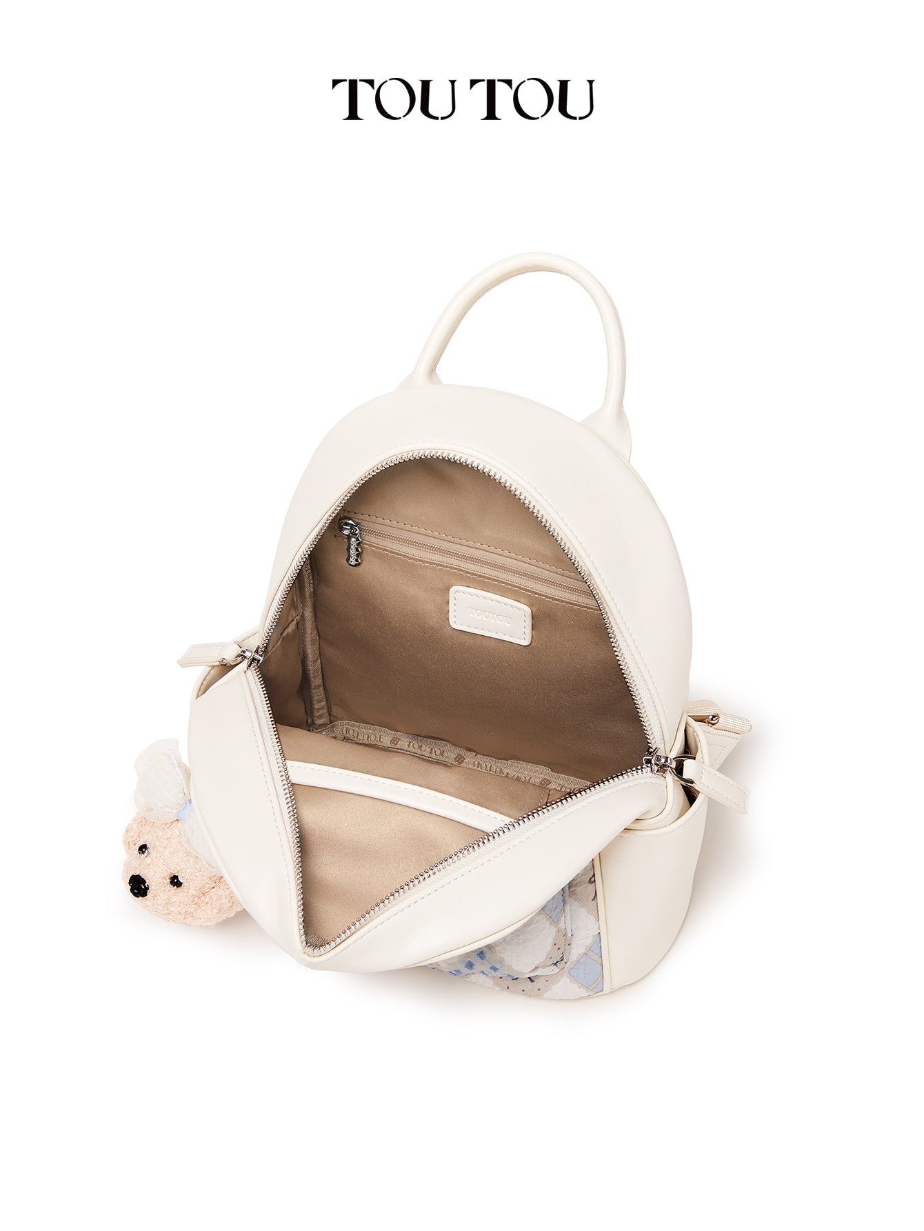 TOUTOU Plush - Pendant Quilted Backpack: Cute & Compact