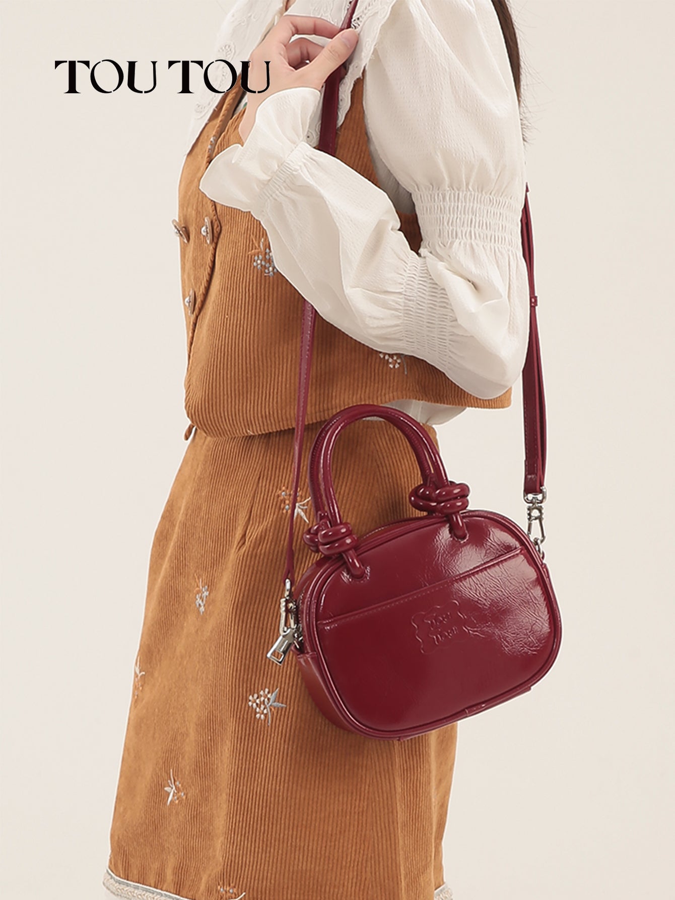 TOUTOU Patent Leather Mini Bag: Elegant & Compact for Daily Chic