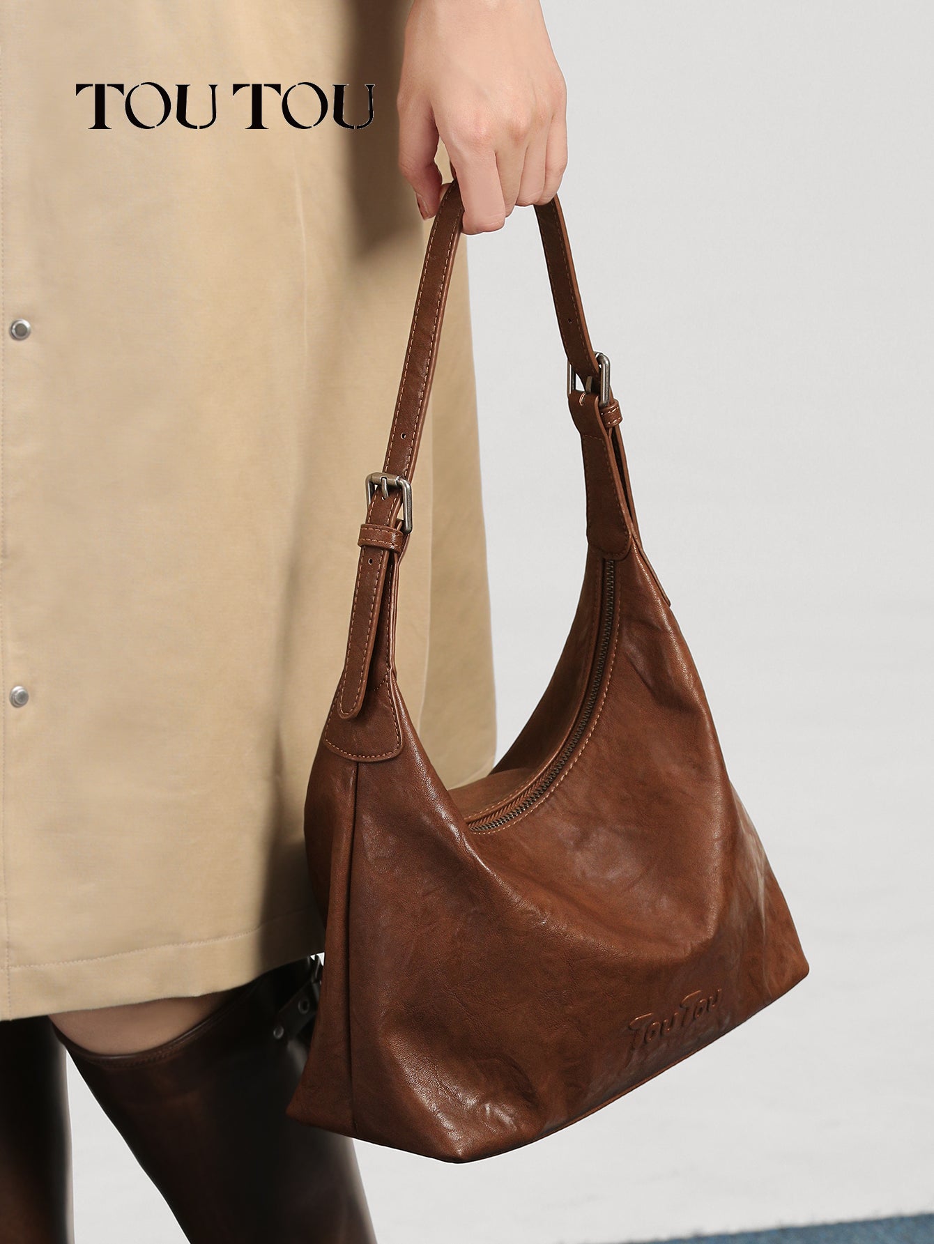 TOUTOU Retro Hobo Bag: Timeless Style for Everyday