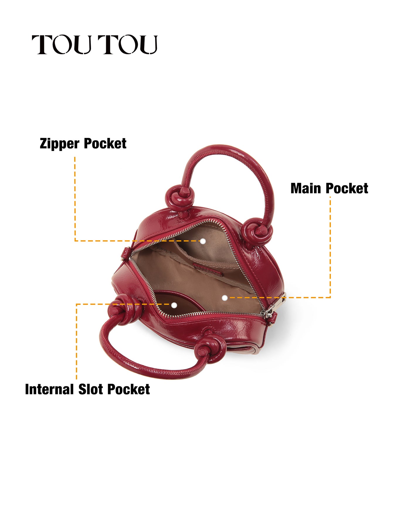 TOUTOU Patent Leather Mini Bag: Elegant & Compact for Daily Chic