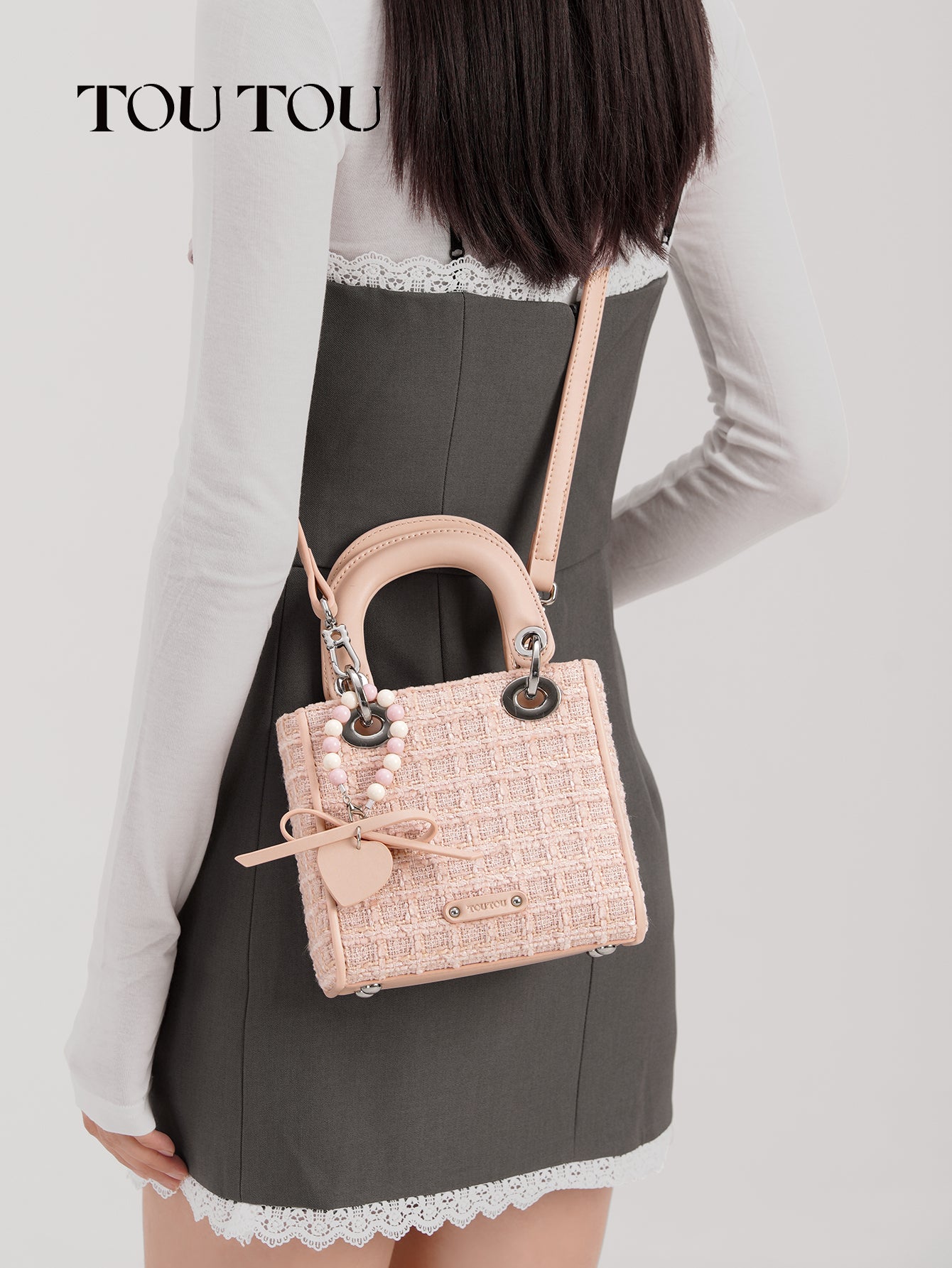 TOUTOU Tweed Mini Handbag: Sweet & Stylish