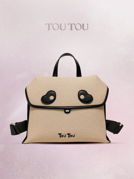 TOUTOU Panda - Print Multi - Way Backpack: Cute & Versatile