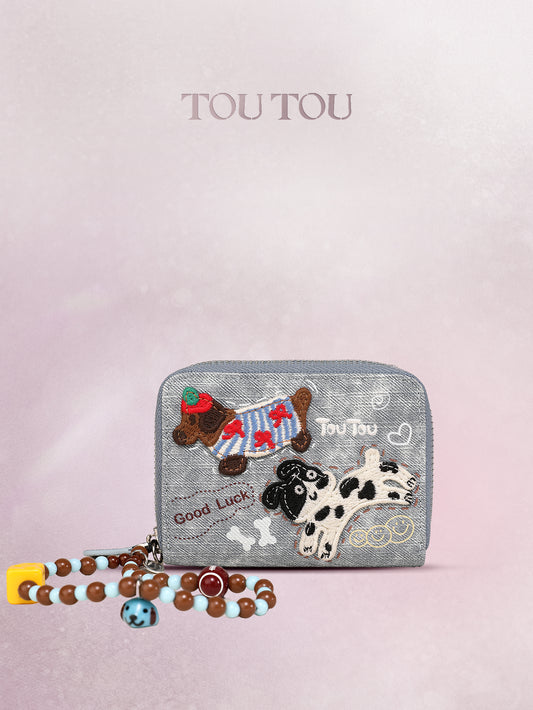 TOUTOU Denim Dog - Themed Wallet: A Fun &amp; Functional Accessory