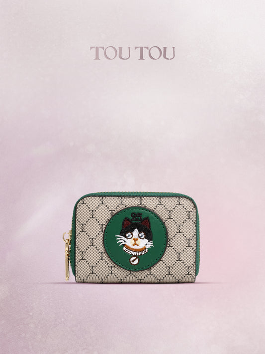 TOUTOU Cat - Embroidered wallet: Compact & Stylish