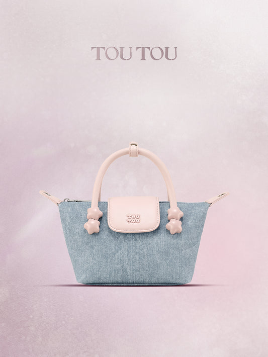 TOUTOU Denim Crossbody Bag: Sweet & Compact