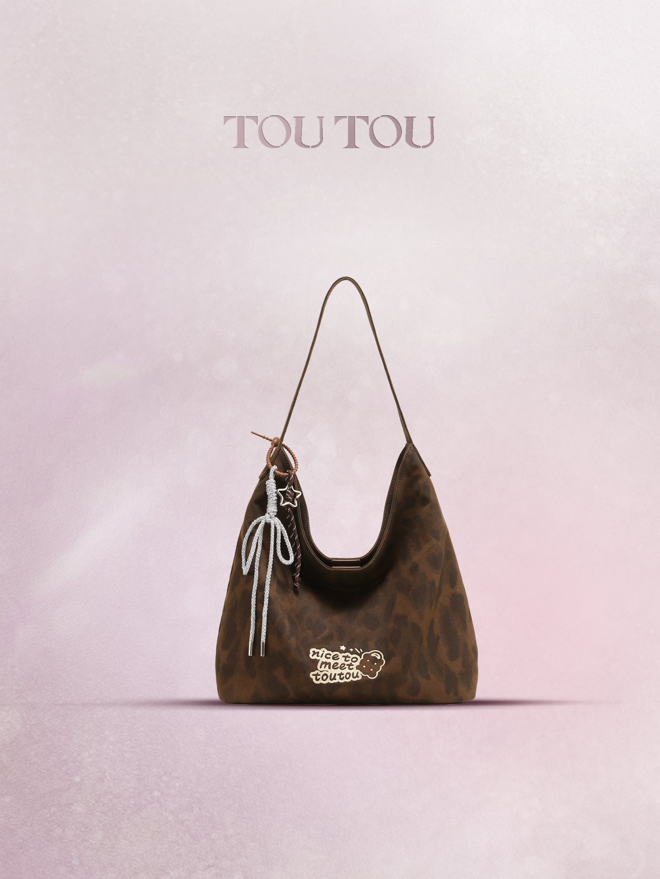 TOUTOU Leopard Print Hobo Bag: Casual Style with Fun Details